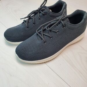 Pro Player Women's Knit Sneakers Dark Gray Lace Up Athletic Shoes Size 9